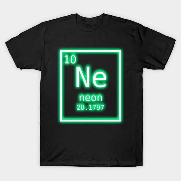 Neon Element Seafoam Green Periodic Table Chemistry Nerd Costume T-Shirt T-Shirt by flytogs